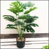 70Cm 18 Fork Artificial Monstera Bunch Tropical Green Palnts Branch Store Flower El Office Year Home Decor Accessories Drop Delivery 2021 De