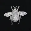 50mm or ton abeille broches Flatback insecte Bumbee strass broche cristal émail broche broche pour les femmes