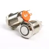 Switch 12mm Small Metal Button Flat Head With Ring LED Light Waterproof Self-locking LightSwitch