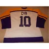 C2604 Mit TG- Knights Game WornUsed High School Minnesota Hockey Jersey 100% ricamo cucito s Maglie da hockey