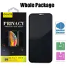 Privacy Anti-peeeping anti-spy glazen schermbeschermer voor iPhone 14 13 12 11 Pro Max XR XS 6 7 8 Plus Volledige dekking Gemeterd glas in retailbox