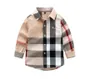 Camicia a quadri per neonati Camicia a maniche lunghe per bambini Primavera Autunno Bambini Colletto rovesciato Top Camicia per bambino in cotone 27 anni3793754