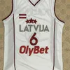 Xflsp #6 Kristaps Porzingis Team Latvijas Basketball jersey Embroidery Stitched