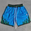 شورتات كرة السلة المطبوعة Curry Trillest Shorts 20212022 City Zip Pocket Black White Blue1919535