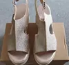 Sandals Glitter Color Golden Silver Wedges For Women Dressy Comfy Cut Out Buckle Strap Peep Toe Beach SandalsSandals