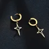 Star Hoop Stainless Steel Star Earring Polaris Dangle Hoop Earring Stars Charm Earrings For Men Women Jewelry