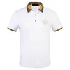 2023 Mode Polos T-shirt Hommes Casual T-shirt Broderie Lettre Motif Imprimer Polo en coton respirant Col haut Polos chemises