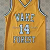 Xflsp # 14 Tyrone Bogue Wake Forest Demon Deacons Vintage Throwback Basketball Jerseys, Retro Men's Customized Broderie and Stitched Jersey