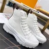 Sneaker Boots Fashion Ankle Boot Calfskin Chunky Martin Winter Ladies Silk Cowhide Leather Platform Flat High Shoes