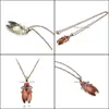 H￤nghalsband tr￶ja smycken vintage stil glasyr insekt kvinnor cicada kedja liknar den lilla powerf sexyhanz d