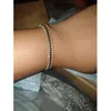 Catena a maglie 2mm 17 2cm Pieno Piccolo Rotondo CZ Colore Strass Bracciale Tennis Piccolo Bracciale Per Donne Ragazze Ottone Oro JewelryLink