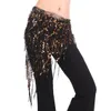 Stage Wear Belly Dance Costume Hip Scarfs Tribal Triangle Tassel Belt Gold Sequins Dancing ZT1 L2Stage