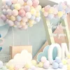 100pcs/lot renkli parti balon 10 inç lateks makarna pastel şeker balonu diy düğün doğum günü bebek duş Noel kemer dekorasyon balon