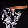 Outras 1pc coluna de cristal natural clear quartzo bruto gemstoness miner white pontos terminados wand amostra druzy edwi22