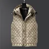 22fw Mode Hommes Veste Sans Manches Gilet Printemps Thermique Doux Gilets Avec Lettres Casual Manteaux Mâle Coton Hommes Manteau Épaissir Gilet Blanc Kaki M-3XL