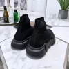 Sapatos de meia casual sapatos de grandes dimensões Única plataforma de plataforma de mulheres hommes de couro treinador preto glitter malha chaussures triplo espadrilles