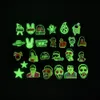 1pcs Luminous Bad Bunny Croc Charms PVC Glow in the dark Shoe Decorations for Clogs Sandals Wristband Accessories Party Gifts