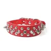 Hundhalsar Leases Super Cool Punk Style Pet Collar Rivet Anti-Bite Solid Color Justerbara tumstorlek Tillbehör 9 Färger Dog Leashesdog