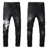 2022SS Nya europeiska och amerikanska mäns designer Hip-Hop Jeans High Street Fashion Tide Brand Cycling Motorcykeltvätt Bokstav Loose Loose Loose