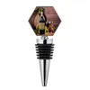 Sublimation DIY Blank White Metal Wine Bottle Stopper Party Themed Compass Wedding Shower Favors Thermal Heat Transfer
