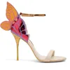 디자이너 신발 여성 럭셔리 2021 Buty Damskie Butterfly Heels Sandals 여성 금속 가죽 하이힐 드레스 웨딩 샌들 210306