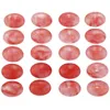 Cherry Quartz Oval Flat Back Gemstone Cabochons Healing Chakra Watermelon Crystal Stone Bead Cab Cover Inget hål för smycken hantverk