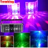 Double Mirror Laser lighting Projector Special Effects Stage Holiday Lights DMX Controller LED Mixed Flashing RGB Colorful For Party