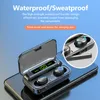 F9-5 trådlösa hörlurar 5c TWS Bluetooth 5.0 Earphones 9D Stereo Music Handsfree 2000Mah laddningsbox med mikrofonsportvattentät