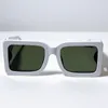 Gafas de sol para mujer Marco cuadrado blanco Patas de espejo Letras grandes Moda Anteojos simples para mujer 4312 Gafas clásicas de protección UV de alta calidad con caja