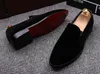 Designer-New mens velvet dress shoes loafers pointed wedding casual shoes Red green black shoes