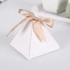 25/50 st triangel Marbling Chocolate Candy Box Gifts Baby Shower Packaging Birthing Christmas Party Favor Wedding Decoration 220427