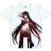 Männer T-Shirts Rote Augen Schwert Akame Ga Kill Esdeath Männer Einzigartige Anime T-shirt Drucken Kurzarm Casual Cosplay Hemd Camisetas masculina Me