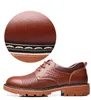 Genuine Leather Men Casual Shoes Winter Plus Velvet Man Footwear Brown Male Boots For Men Designer Shoes Formal Oxford 220318