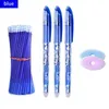 Haile 30 PCSSet Cute Erasable Gel Pen Ballpoint PenS Rod 05mm Refyll BlueBlack Ink Washable Handle School Writing Supplies 220714