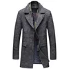 Herren Wollmischungen Drop Popest Britischer Stil Jacke Herren Winter Dicker Wollmantel Abnehmbarer Schal Langer Trenchcoat T220810