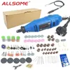 ALLSOM 180W Elettrico Dremel Incisione Mini Lucidatrice per trapano Utensile rotante a velocità variabile con accessori 148 pezzi HT2831 Y200323