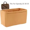 SPEEDY 25 30 35 Felt Cloth Insert Bag Organizer khaki Makeup Handbag shaper Organizer Travel Inner Purse Portable Cosmetic Bags 220609