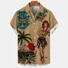 Camisas de vestir para hombres Retro Hawaiian Men Camiseta Verano Coconut Coconut Tree Fashion Fashion 5xl 2022men's