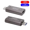 Hubs 4K Video Yakalama Kartı USB 3.0 USB2.0 -PS4 Game DVD Kamera Kamera Kaydıyla Canlı Akış Kaydedilen Kayıt Kayıt cihazı257D