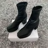 Stövlar 2022 Nya varumärkeskvinnor Autumn Winter Warm Sexy High Heels Platform Black Brown Zipper Shoes Woman Ankle Stor storlek 220805