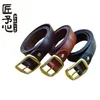 Boucles de ceinture en cuir pour hommes, mode simple et polyvalente, boucle en cuivre pur, pantalon coréen décontracté, ceintures de créateurs pour hommes, marque