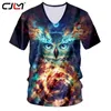 Herrenhemden Casual Owl Vneck T-Shirt Drop Summer China 3D T-Shirt Lieferanten Großhandel 220623