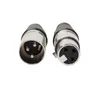 Andra belysningstillbehör 10Pair XLR 3pin Female Mic Jack Plug Audio Micropon Cable Connector Black Connectors Adapter DropOrot