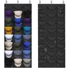 Storage Bags Baseball Hat Rack 24 Pockets Bag Ballcap Display Holder Wall Mount Hang With Hooks Organizer Over The DoorStorage