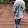 Gods Print Men Shorts Shirds Classic Designer New Hip-Hop Shirt Blouses HD Inkjet Summer Street Lapel短袖トップ