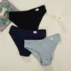 Bragas de algodón con cintura en V, calzoncillos de mujer, ropa interior femenina de tiro bajo, lencería sencilla, calzoncillos cómodos para mujer, 3 uds 220511