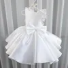 Girl039s robes formelles 0 2 1 an robe d'anniversaire pour bébé fille vêtements grand arc princesse fête mariage baptême blanc cérémonieGi8835127