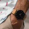 Luxuremerk heren horloges Sport Watch Clock Army Military Leather Quartz Pols Relogio Masculino