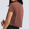Nepoagym Courage Lätt borstade kvinnors sommartoppar Kort ärm Crop Casual Woman Top Shirts Loose Fit Workout T-shirts 220514