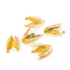 100 teile/los 13mm Filigrane Blütenblatt Perlen Kappen Gold Blumen Bulk End Spacer Charms Kappe Zubehör für Schmuck Herstellung Komponenten DIY